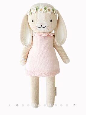 Cuddle + Kind - Hannah the bunny 10” NWOT Bunny Doll with Floral Crown -